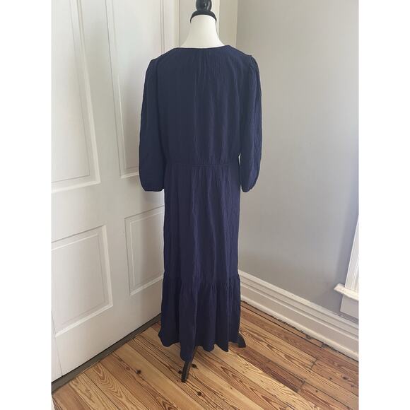 Anne Klein Women's V Neck Empire Seam Maxi Dress With Flounce Size 14 NWT - Picture 3 of 7